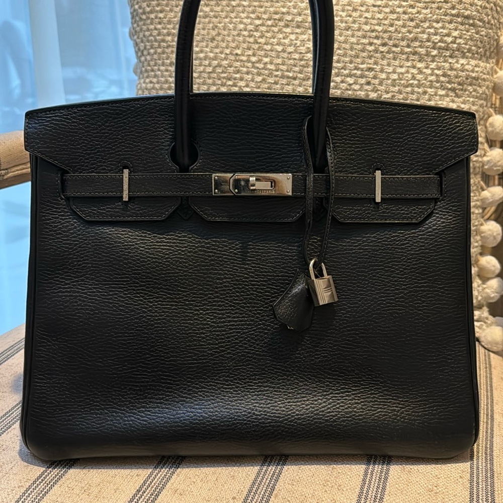 Hermes Birkin 35 Black with PHW.